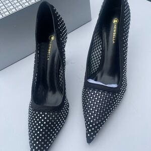 Black Studded Women's Heels